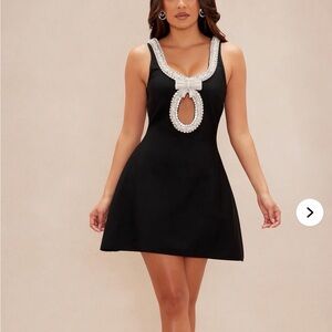 Nova Luxe Dress with Pearl Detailing cutout